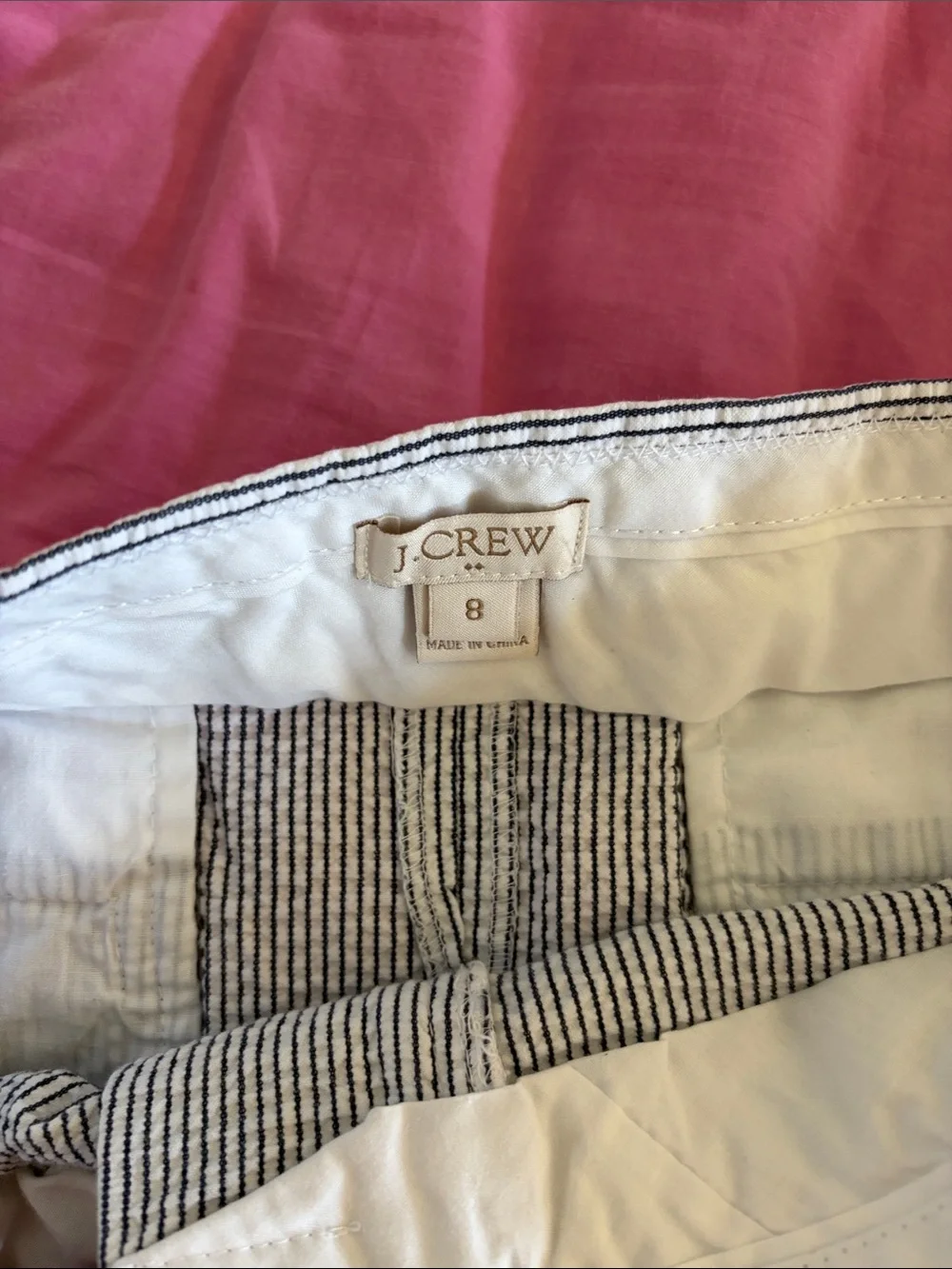 J. Crew Striped Seersucker skirt